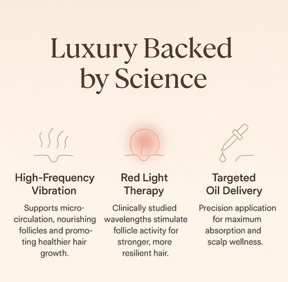 GlowVei 2-in-1 Scalp Oil Infuser & Red Light Therapy Massager