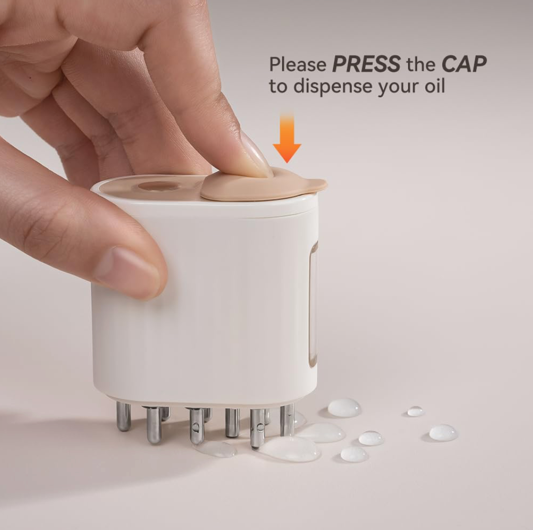 GlowVei 2-in-1 Scalp Oil Infuser & Red Light Therapy Massager