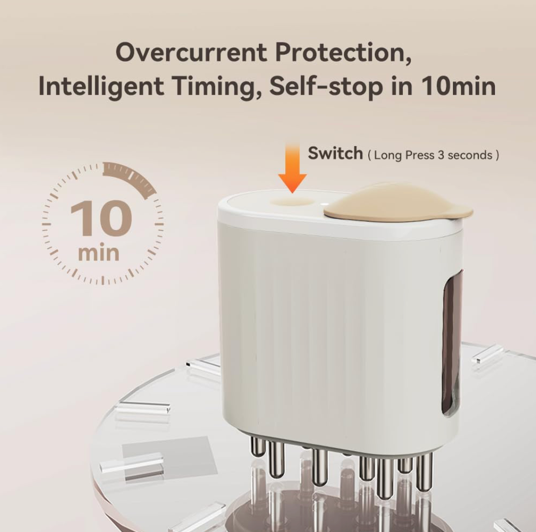 GlowVei 2-in-1 Scalp Oil Infuser & Red Light Therapy Massager